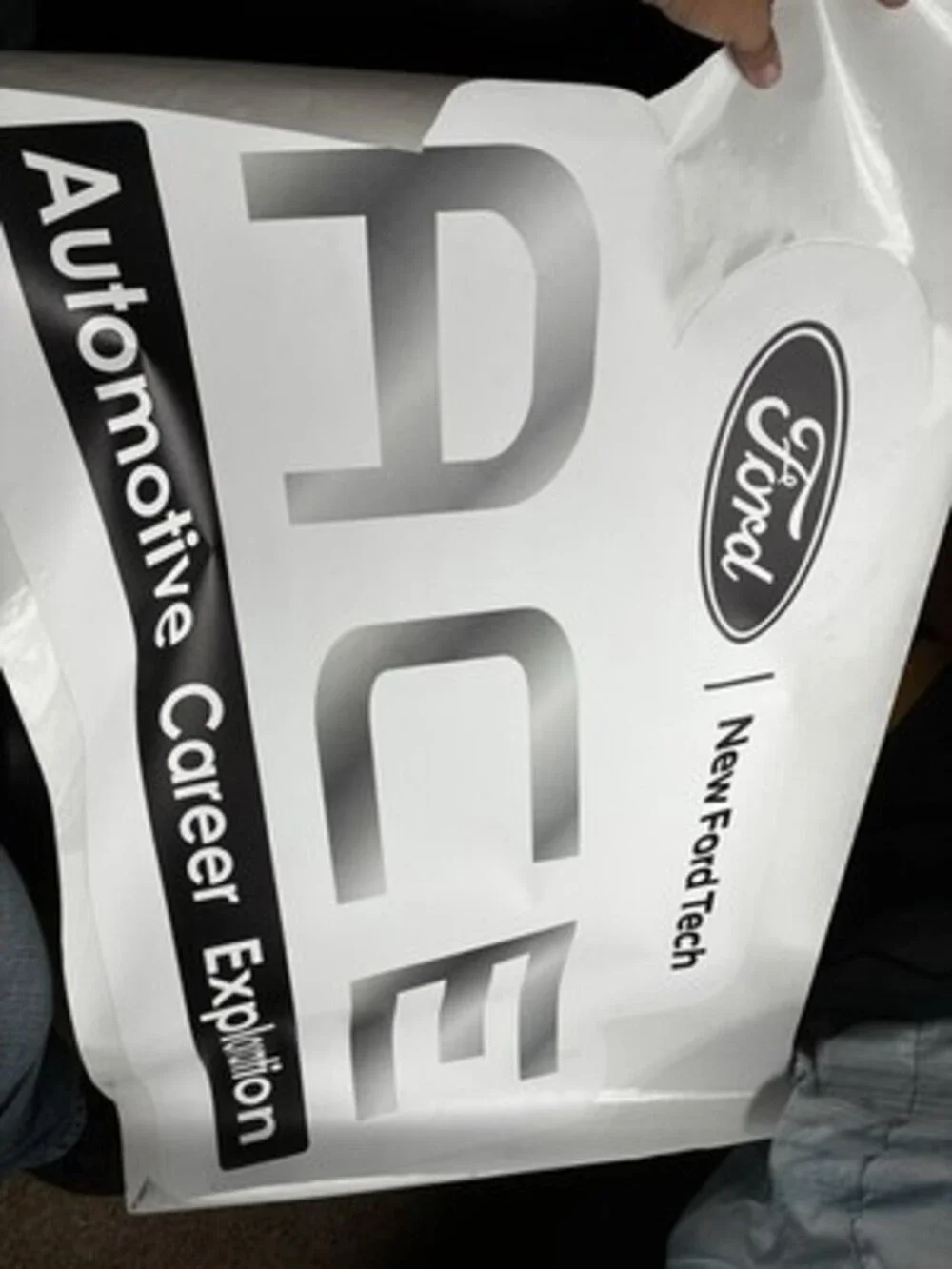 Ford New Ford Tech ACE Automotive Career Exploration Wall Decal Sign Large Vinyl